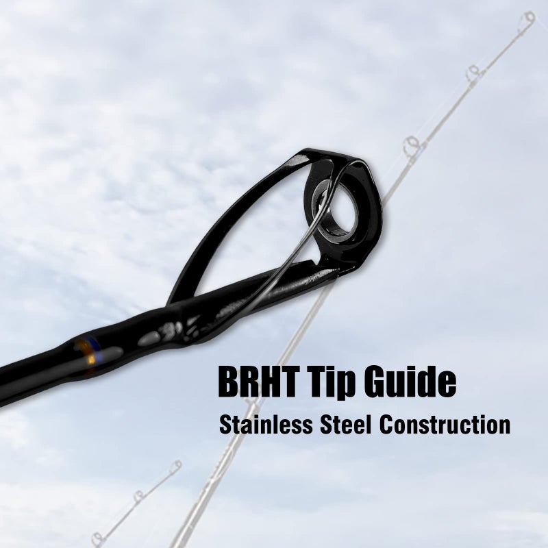 Fiblink 1-Piece Conventional Boat Rod Saltwater Offshore Graphite Spinning Fishing Rod(6 Feet, 30-50 lb/50-80 lb/80-120 lb) (30-50 Pound) - Image 4